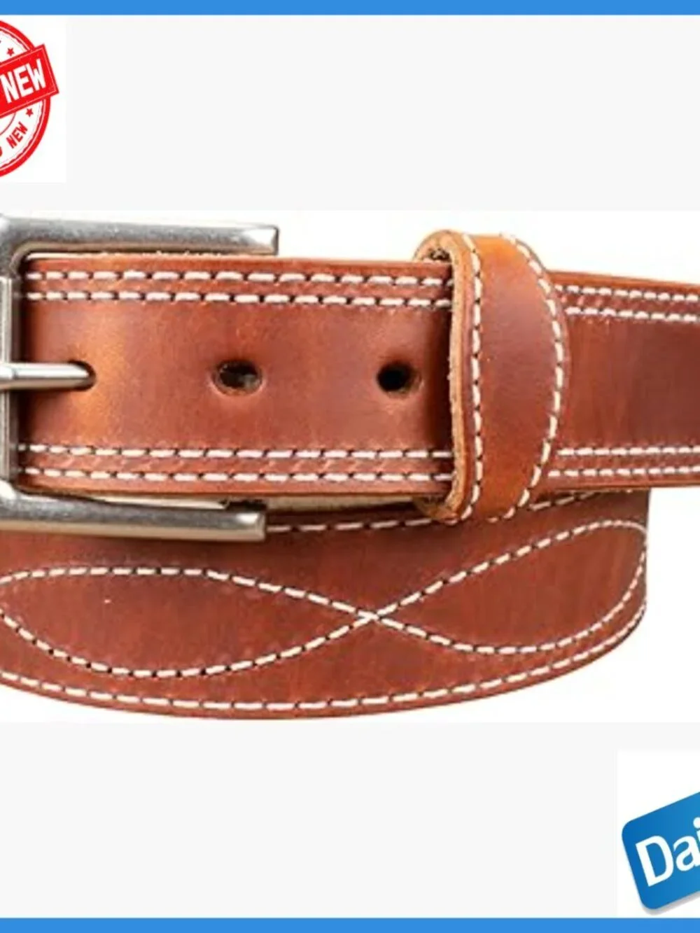 Men's Western Leather Work Belt 40 Size 14oz Harness Roller Buckle